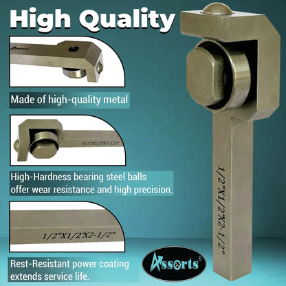 ASSORTS 1/2? x 1/2? x 2-1/2? Lathe Burnishing Tool for Metal Finishing, Precision Polished Surface, Durable Tool Steel, Smooth Finish Turning Accessory for Lathes