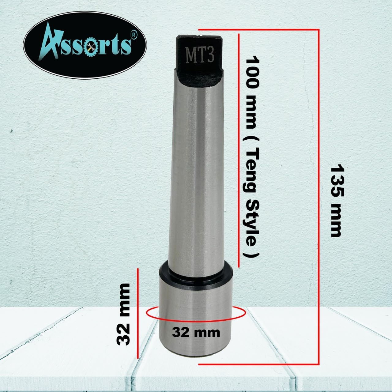 ASSORTS MT-3 Soft Blank Arbor Teng Style Stub Size 32x32mm for Machining and Tooling Applications