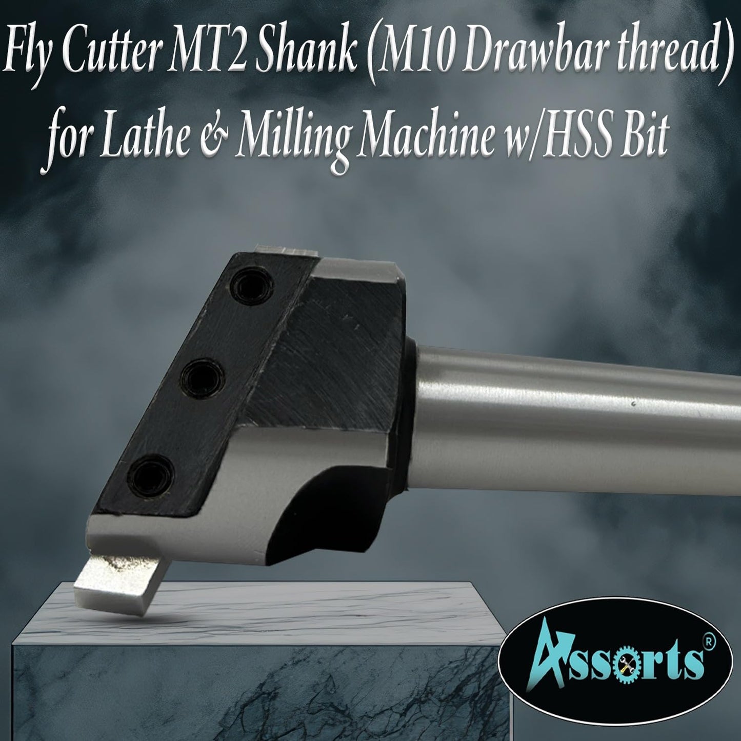 Fly Cutter MT2 Shank (M10 Drawbar thread) for Lathe & Milling Machine w/HSS Bit