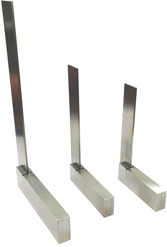 Precision Machinist Try Square DIY General Workshop Tools (Set of All 3 Sizes)