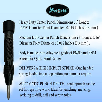 Quality Automatic Center Punch-Adjustable Force (Heavy duty)