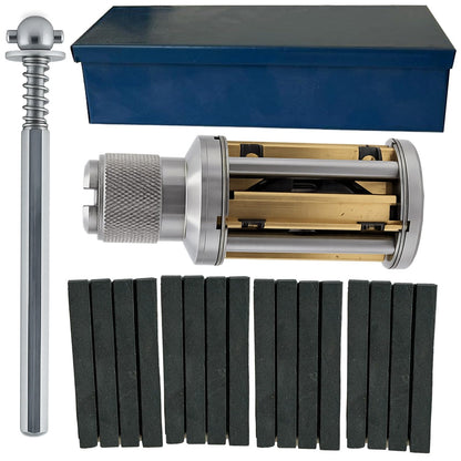 Assort Engine Cylinder Hone Kit 62–88mm Adjustable Handheld Honing Tool Set with 4 Extra Carriers & 16 Stones (3" x3/8" x3/8") – Precision Honing for Mid to Large Car Engines, Durable & Easy to Use
