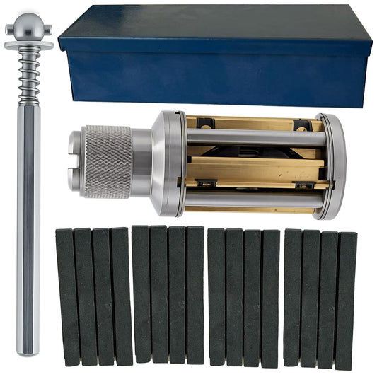 Assort Engine Cylinder Hone Kit 62–88mm Adjustable Handheld Honing Tool Set with 4 Extra Carriers & 16 Stones (3" x3/8" x3/8") – Precision Honing for Mid to Large Car Engines, Durable & Easy to Use