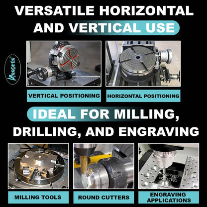 4" Tilting Rotary Table with 3 T-Slots