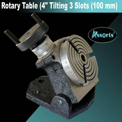 4" Tilting Rotary Table with 3 T-Slots