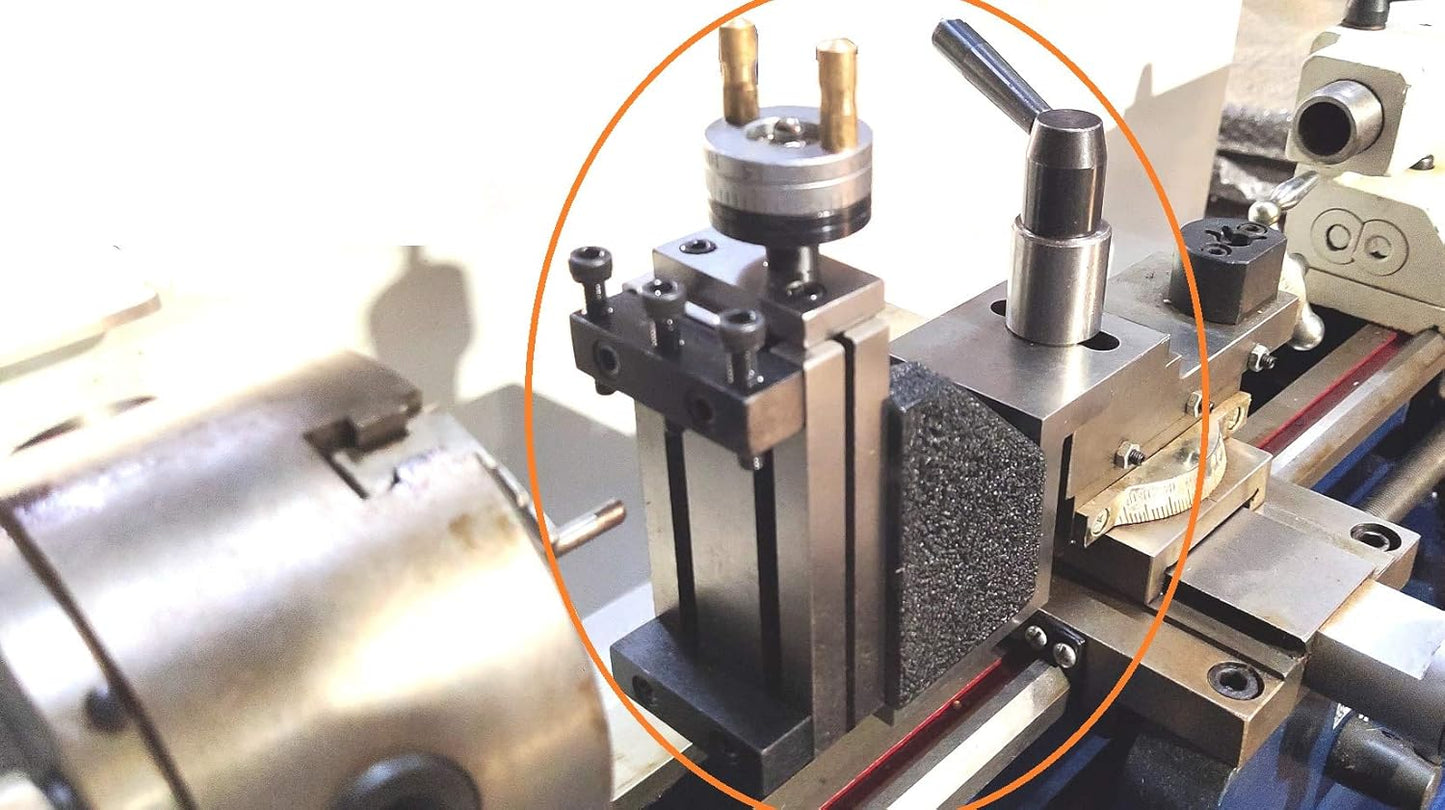 Mini Vertical Milling Slide Mounted on Z Type Caste Iron Angle Plate -Direct Fit for Mini Lathes