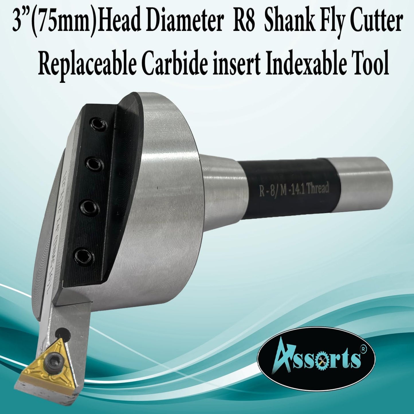 3" Inch II 75 mm Head Diameter Fly Cutter For Milling & Lathe Machine with Replaceable Carbide Insert Indexable Tool