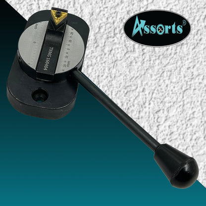 ASSORTS Lathe Ball Turning Attachment – Oval Base with Size Scale – Single Bit – Convex & Concave Metal Sphere Radius Turning Fits Myford & Similar Lathes