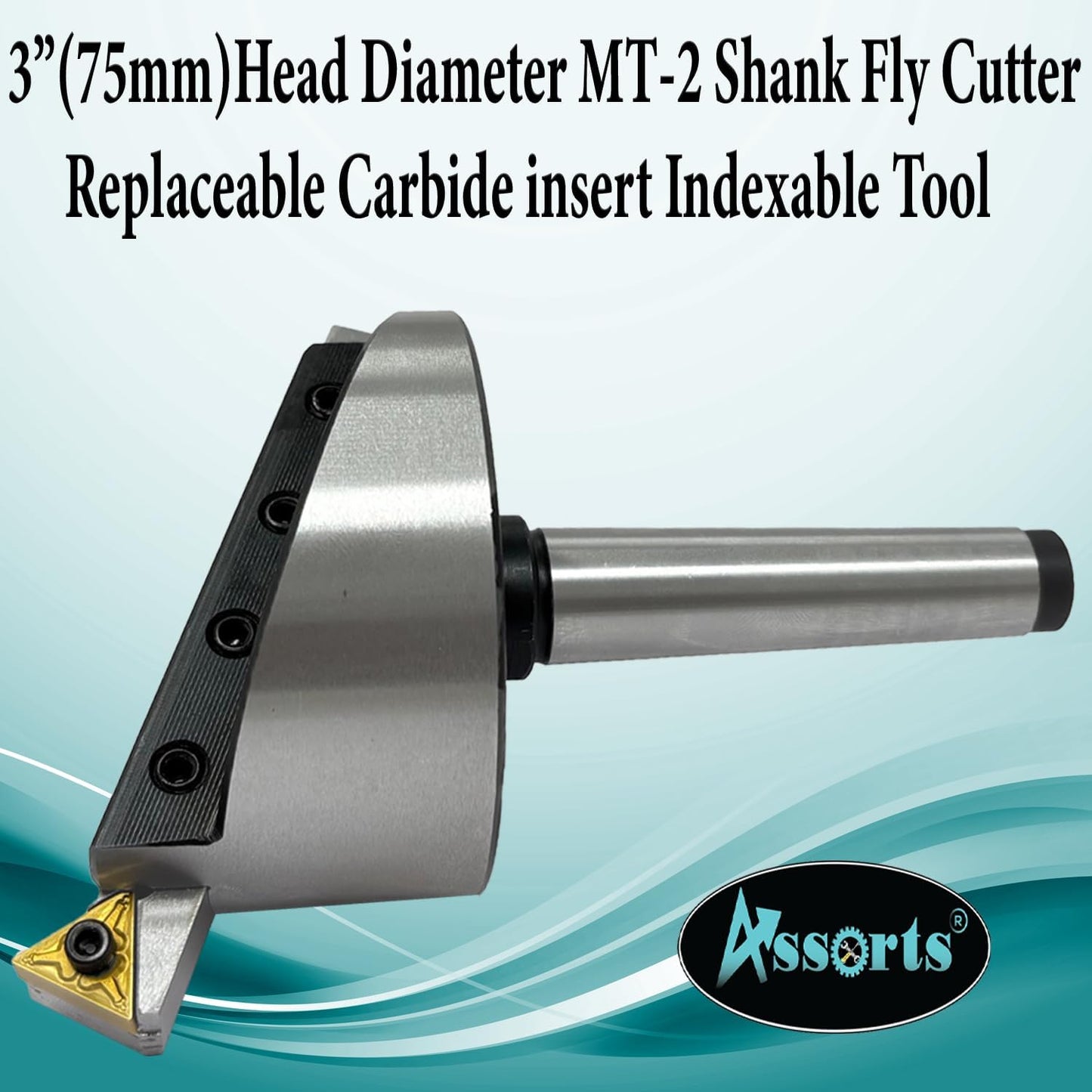 3" Inch II 75 mm Head Diameter Fly Cutter For Milling & Lathe Machine with Replaceable Carbide Insert Indexable Tool