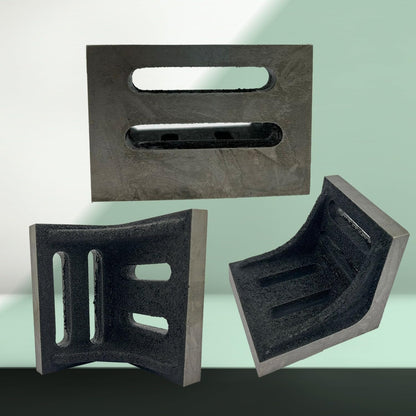 Assorts SLOTTED WEBBED ANGLE PLATE- STRESS RELIEVED GRAIN CASTE IRON ANGLE PLATE (BIG # 3" x 3-1/2" x 2-1/2"INCH/ 75 x 88 x 63 MM)