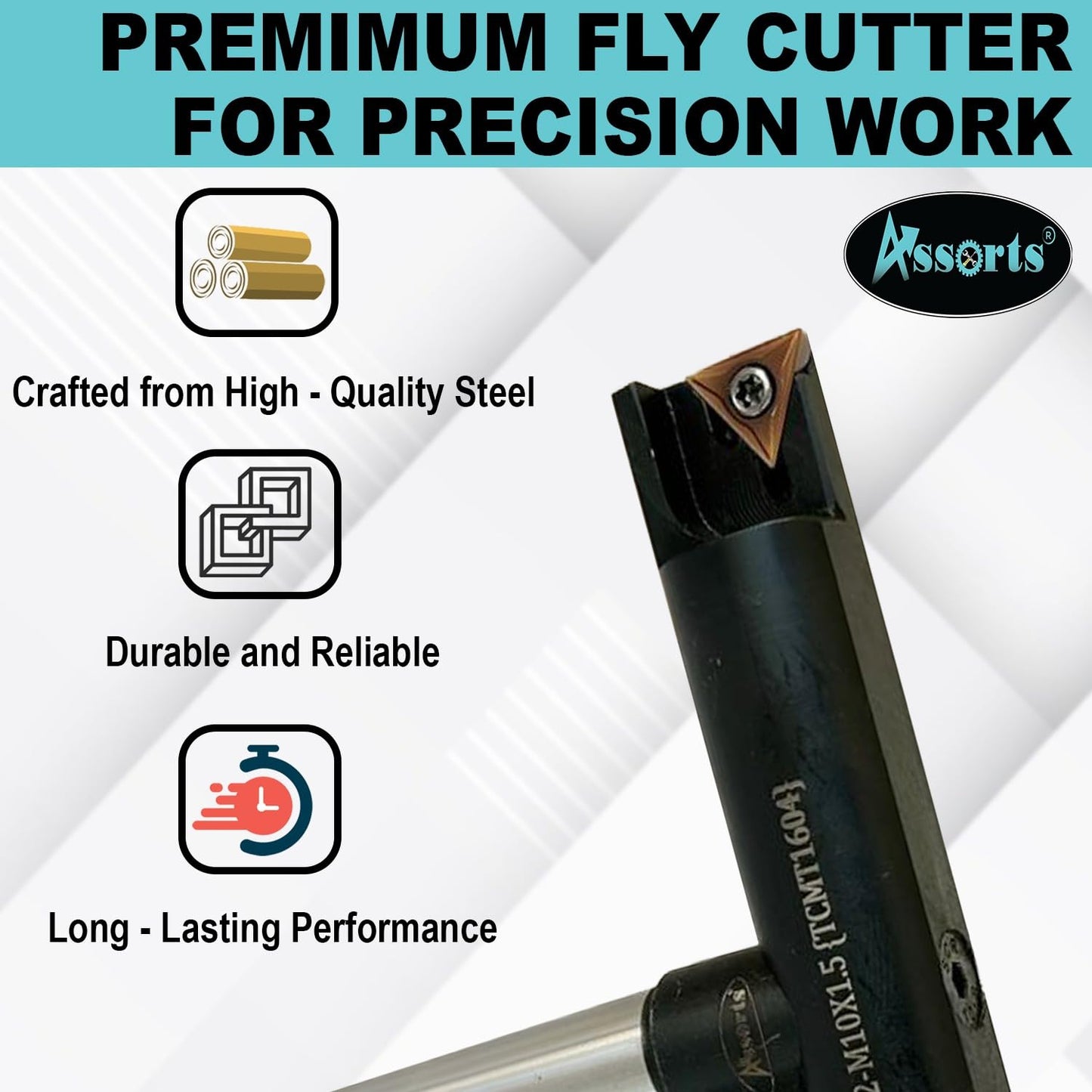 Assorts 7″ Balanced Fly Cutter Indexable Face Milling Cutter with MT2 Shank (M10 × 1.5 Drawbar Thread), Single TCMT1604 Insert, Torx Screw & Star Key Included