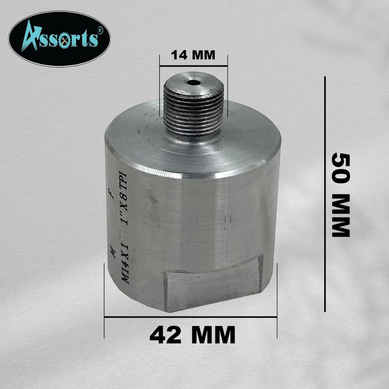 Lathe Spindle Adapter Connects 1" X 8 Tpi Machine Spindle To M14 X 1 Threaded Chucks (Adaptor With 65 Mm 4 Jaw Self Centering Chuck)