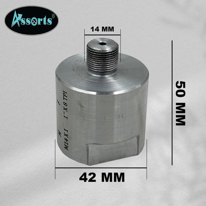 Lathe Spindle Adapter Connects 1" X 8 Tpi Machine Spindle To M14 X 1 Threaded Chucks (Adaptor With 65 Mm 4 Jaw Self Centering Chuck)