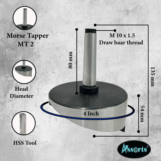 4" Inch (100 mm) Fly Cutter with HSS Bit Tool – Morse Taper 2MT