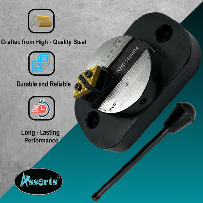 ASSORTS Lathe Ball Turning Attachment – Oval Base with Size Scale – Double Bit – Convex & Concave Metal Sphere Radius Turning Fits Myford & Similar Lathes