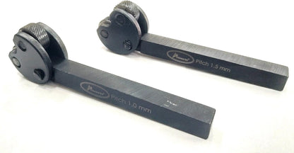 KNURLING TOOL PIVOT HEAD DIAMOND METRIC PITCHES PATTERN 1/2" SQ. SHANK-LATHE ENGINEERING MACHINE TOOLS (SET OF BOTH)