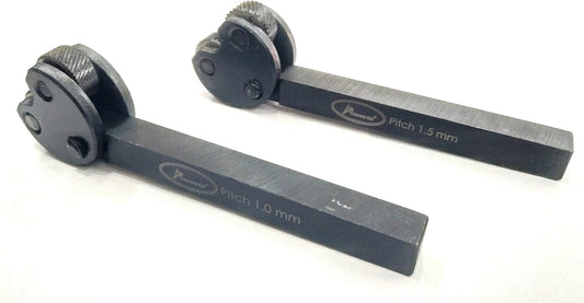 KNURLING TOOL PIVOT HEAD DIAMOND METRIC PITCHES PATTERN 1/2" SQ. SHANK-LATHE ENGINEERING MACHINE TOOLS (SET OF BOTH)