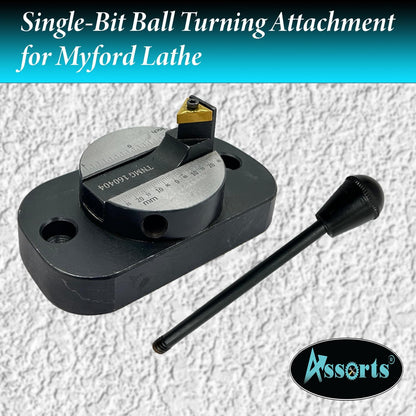 ASSORTS Lathe Ball Turning Attachment – Oval Base with Size Scale – Single Bit – Convex & Concave Metal Sphere Radius Turning Fits Myford & Similar Lathes