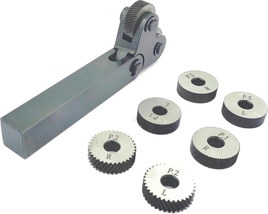 Pivot Head Diagonal Dual 2 Wheel 1.5 MM Pitch Knurling Tool for Lathe Machine