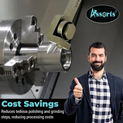 ASSORTS 1/2? x 1/2? x 2-1/2? Lathe Burnishing Tool for Metal Finishing, Precision Polished Surface, Durable Tool Steel, Smooth Finish Turning Accessory for Lathes