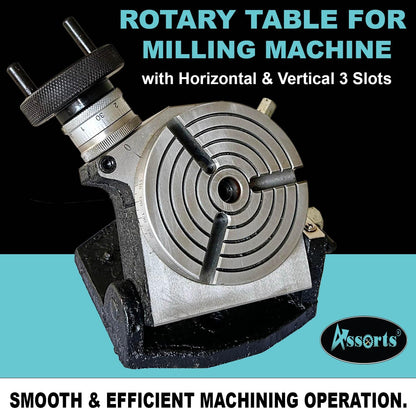 4" Tilting Rotary Table with 3 T-Slots