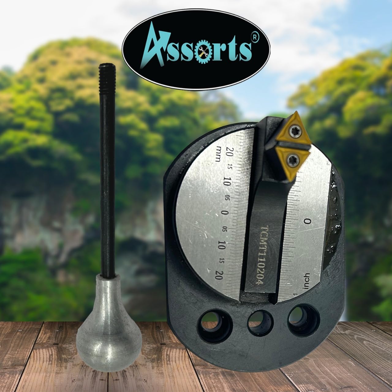 Assorts Direct Fit Ball Turning Attachment for 7x14 / 7x16 Mini Lathe – Turns Concave & Convex Metal Balls – With Box & Spare Carbide Inserts – Fits Myford & Similar Lathes