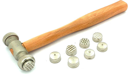 Multi Face Interchangeable Texture Texturing Hammer for Fashion Jewelry