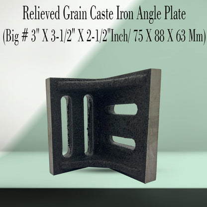Assorts SLOTTED WEBBED ANGLE PLATE- STRESS RELIEVED GRAIN CASTE IRON ANGLE PLATE (BIG # 3" x 3-1/2" x 2-1/2"INCH/ 75 x 88 x 63 MM)