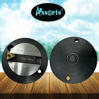 Assorts Lathe Ball Turning Attachment – Round Base with Graduation Scale – Single Bit – Convex & Concave Metal Sphere Radius Turning Fits Myford & Similar Lathes – Supplied in Plastic Suitcase with 1 Cutting Bit Box