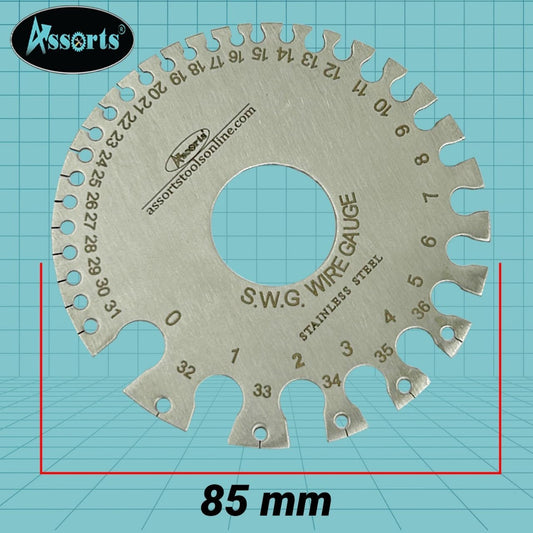 Stainless Steel Wire Gauge Measures Standard and Metric
