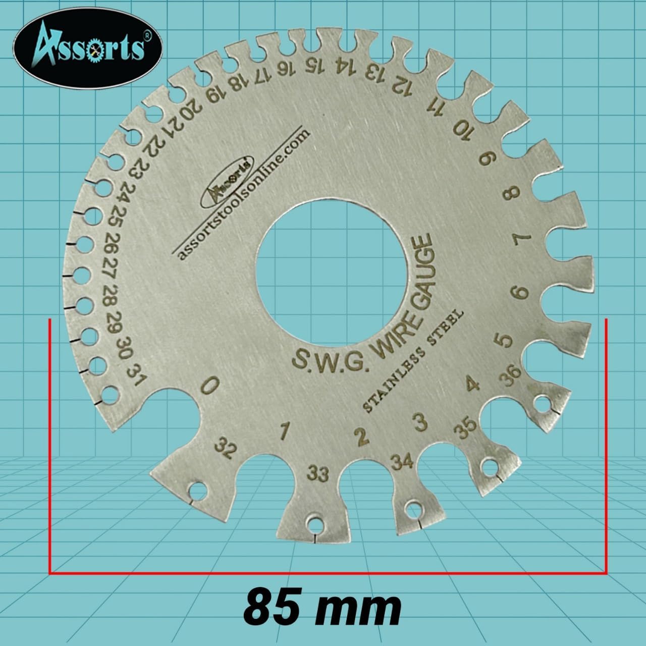 Stainless Steel Wire Gauge Measures Standard and Metric (Set of Both)