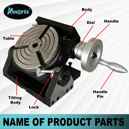 Rotary Table (HV6-3 Slots (6"-150 mm) Tilting)