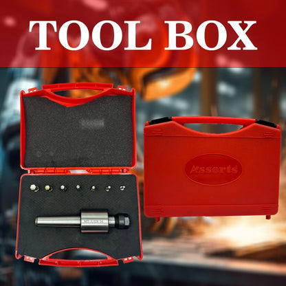 MT3 Shank Rotary Broach Kit with ER16 Adaptor & 7-Piece Hex Broach Set