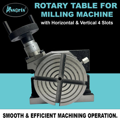4" Inches (100 mm) 4 Slots Regular Rotary Table for Milling Machines