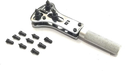 Watch CASE Opener- JAXA Style Battery Replacement Wrench Back-CASE Remover with 4 Sets of Interchangeable Chuck PIN Large Waterproof Watch CASE Opener
