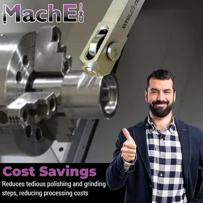 MachEl Mini Lathe Burnishing Tool – Precision Series, Enclosed Roller Burnishing Tool for High-Accuracy Finishing, 3/4'' X 3/4''X 2-1/2'' Shank Compatible with CNC & Manual Lathes, HRC 18-68
