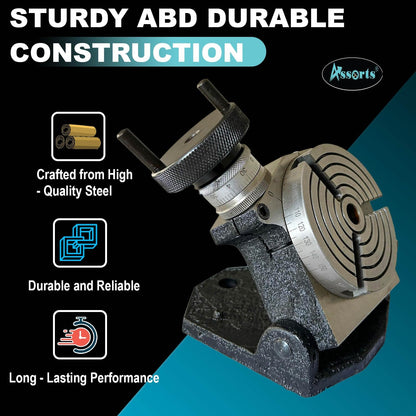 4" Tilting Rotary Table with 3 T-Slots