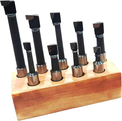 Assorts' Quality Boring Head 2" Inches for Milling & Lathe Machine (ONLY 9 PCS CARBIDE SET (NO BORING HEAD))