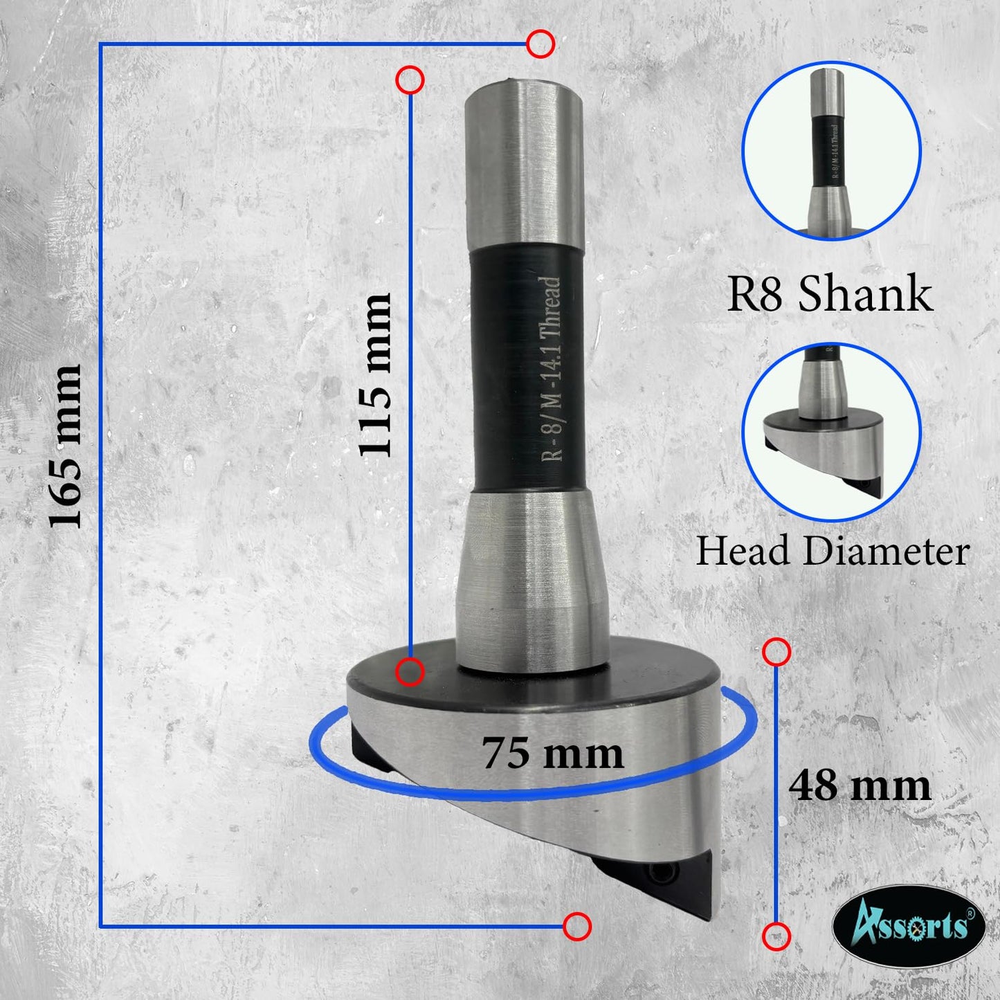 ASSORTS 3" Inch II 75 mm Head Diameter Fly Cutter For Milling & Lathe Machine with HSS Tool Bit