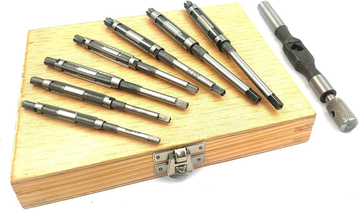 Assorts HSS Adjustable Hand Reamers 7 Pc Set (HV to H3# 1/4" to 15/32"// 6.35-12 mm