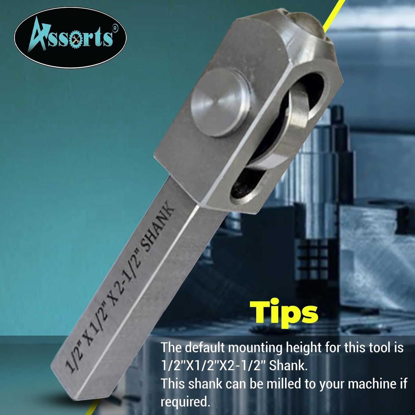 ASSORTS Mini Lathe Burnishing Tool Premium Series Roller Burnishing Tool for | (HRC 1868) ((1/2" × 1/2" × 2-1/2"))
