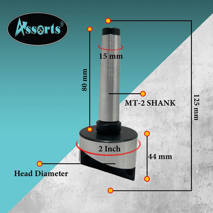 2" Inch (50 mm) Head Diameter Fly Cutter for Milling & Lathe Machine with HSS Bit, 2MT Shank (M10 x 1.5 mm)