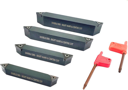 Double End Indexable RH & Center Cut Turning Tool for CNC & Lathe Machine (16 mm Sq. Shank)