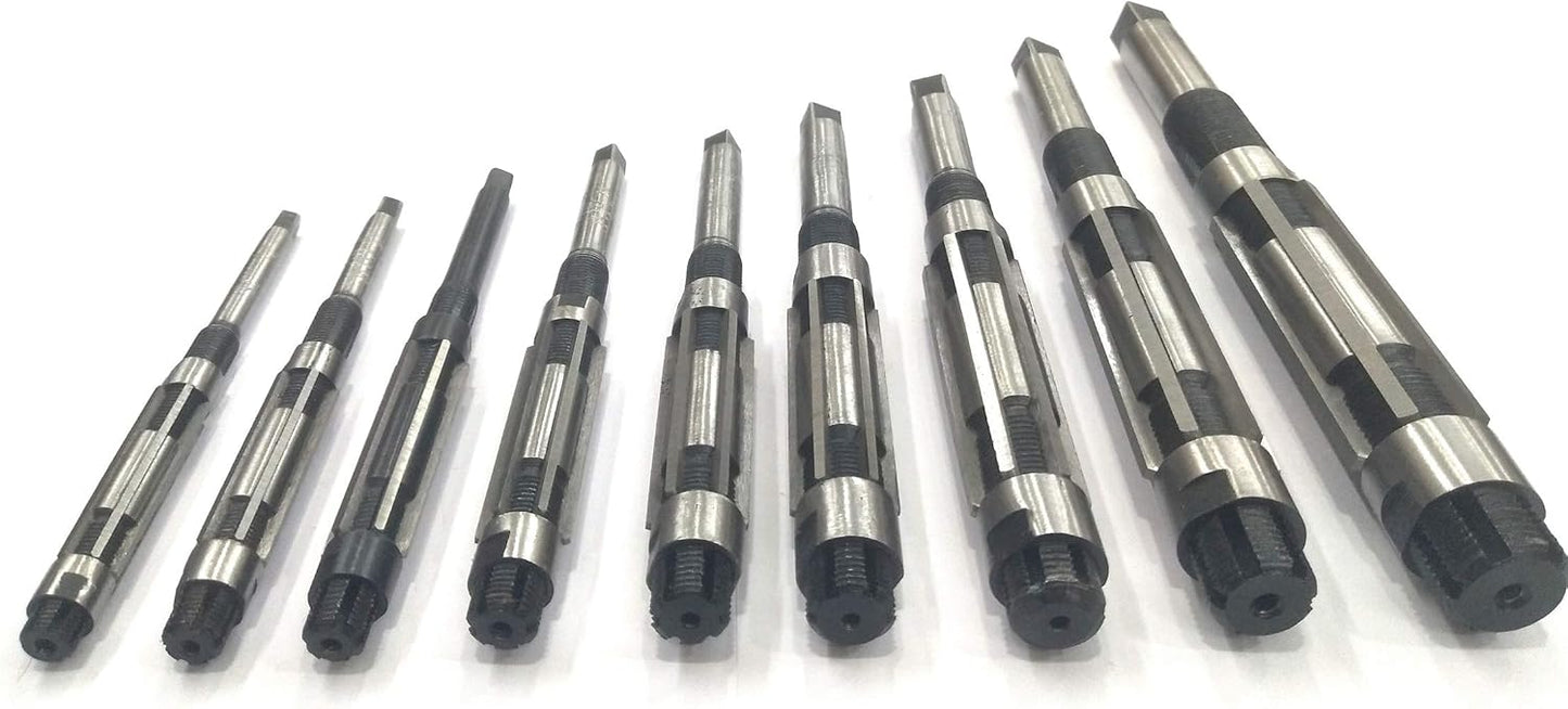 QUALITY ADJUSTABLE HAND REAMERS-CARBON STEEL BLADES (SET OF 9 PCS -H4 TO H12)