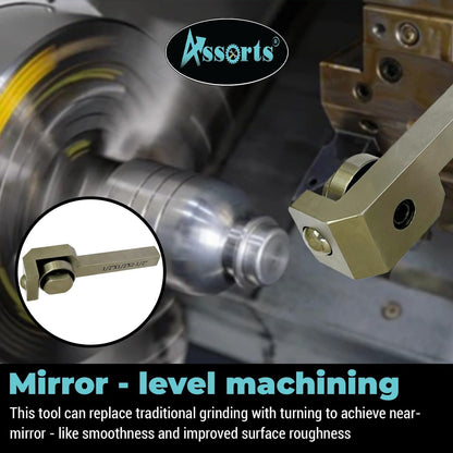 ASSORTS 1/2? x 1/2? x 2-1/2? Lathe Burnishing Tool for Metal Finishing, Precision Polished Surface, Durable Tool Steel, Smooth Finish Turning Accessory for Lathes