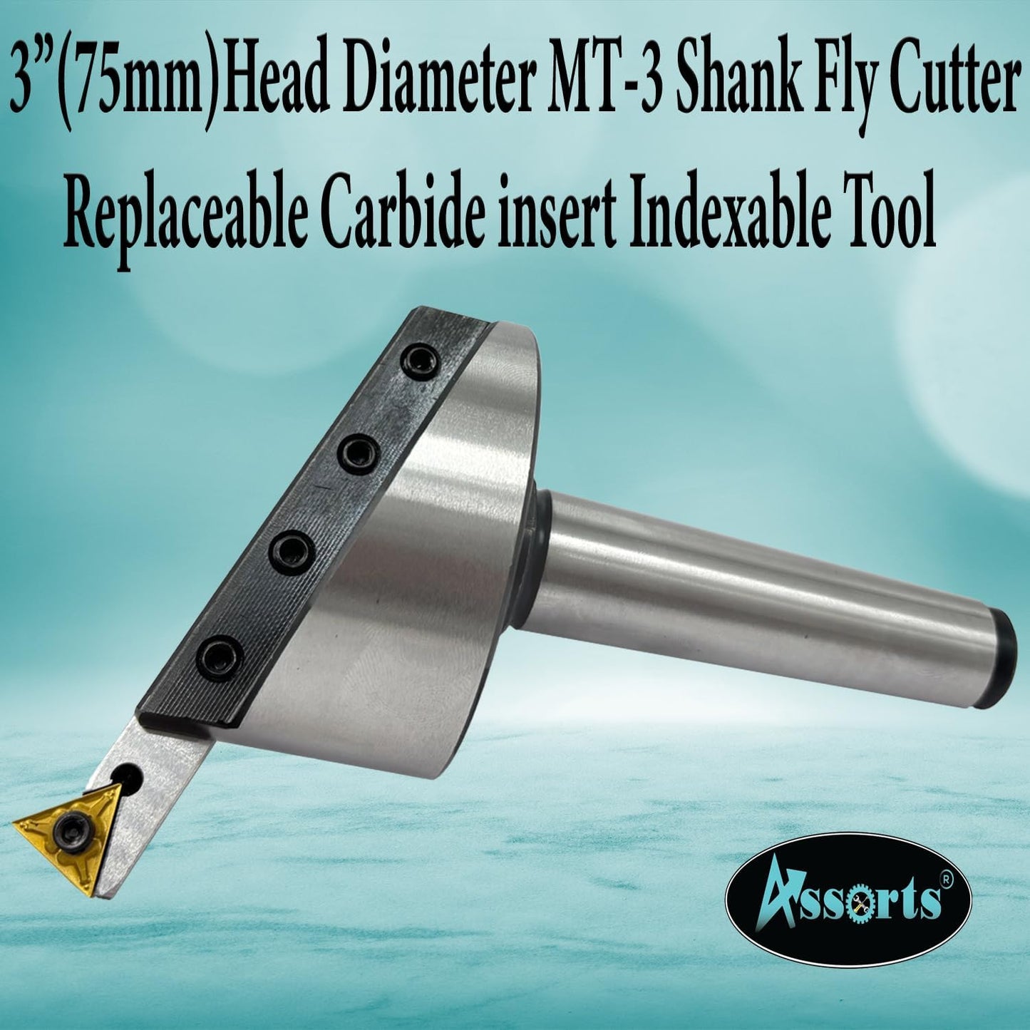 3" Inch II 75 mm Head Diameter Fly Cutter For Milling & Lathe Machine with Replaceable Carbide Insert Indexable Tool