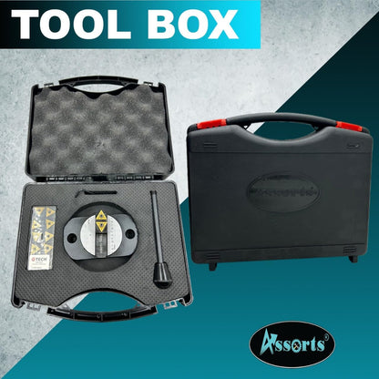 Assorts Lathe Ball Turning Attachment – Oval Base with Graduation Scale – Double Bit – Convex & Concave Metal Sphere Radius Turning Fits Myford & Similar Lathes – Supplied in Plastic Suitcase with 1 Cutting Bit Box