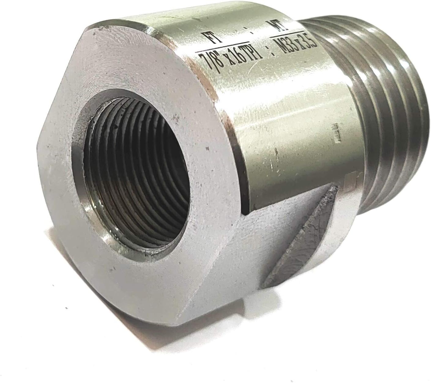 Quality Woodworking Lathe Headstock Spindle Adapter (FT 7/8" x16 TPI to MT M33 x 3.5)