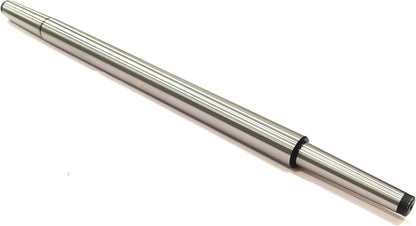 PRECISION STEEL LATHE ALIGNMENT TEST BAR MANDREL-HELPS LINING-UP HEADSTOCK & TAILSTOCK TO ELIMINATE ANY TAPER TURNING ON LONG LENGTH WORK-PIECE (DOUBLE END MT2 & MT3 (OAL 450 MM))