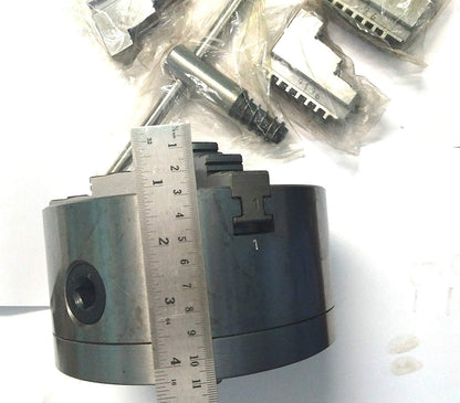 160 mm 3 jaws Self Centering Chuck For Lathes & HV 8 Rotary Table+ Back Plate (MT3 Spigot Extension)